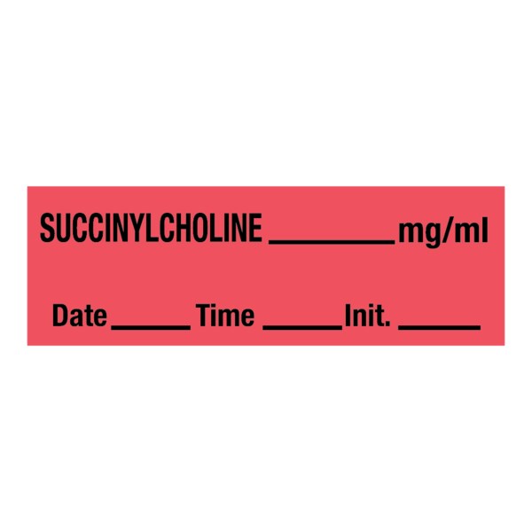 Succinylcholine_mg/ml DTI 1/2 x 500 Flr Red w/Black